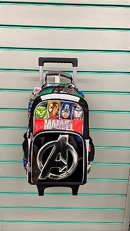 Mochila Com Rodas Infantil Luxcel Avengers Preto - IC41666