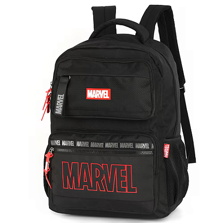 Mochila Luxcel Avengers Marvel Laptop Preta - MJ47727
