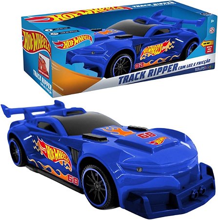 Carro Multikids Hot Wheels Track Ripper Fricção C/ Som e Luz Azul - BR2264