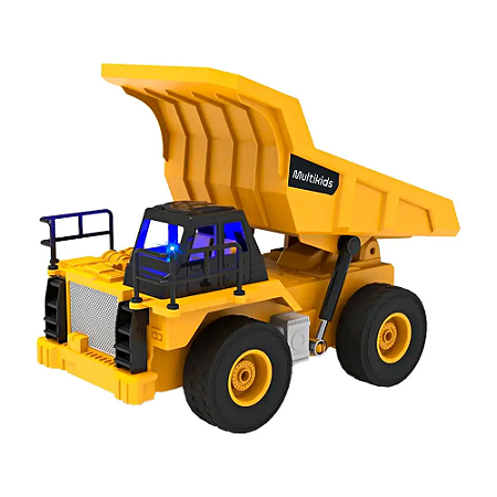 Caminhão Caçamba Controle Remoto Multikids Construção Amarelo - BR2311