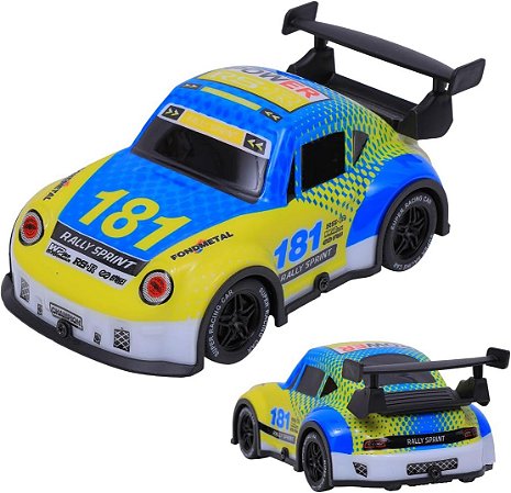 Carrinho de Controle Remoto Zippy Toys Rally 1:24 Amarelo e Azul - RC24319