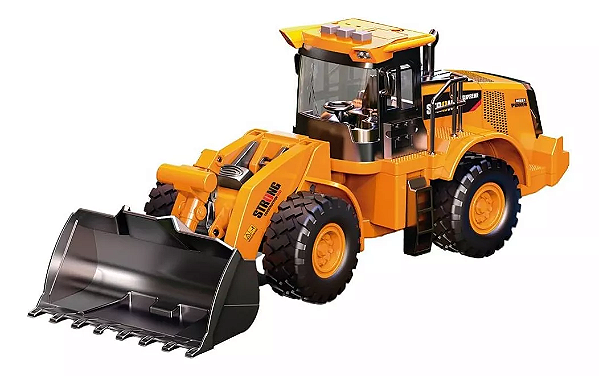 Trator Retroescavadeira Zippy Toys C/ Caçamba, Luz e Som - CF24355