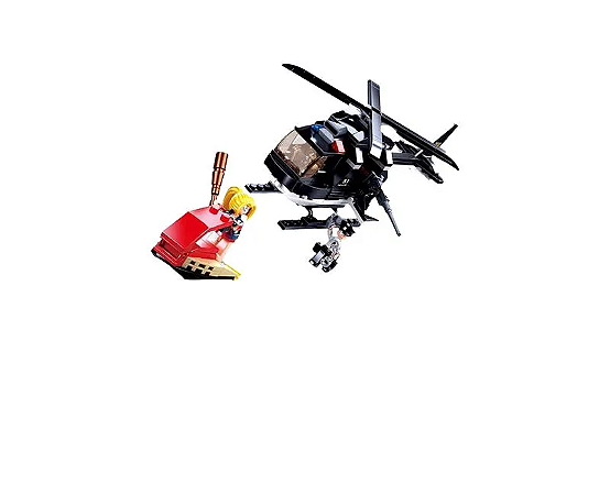 Blocos de Montar Multikids Cubic Helicóptero da Policia 221 Pcs - Br1459