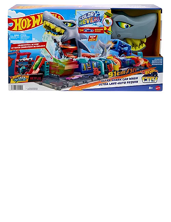 Pista Hot Wheels City Lava Rápido Mega Tubarão - HTN82