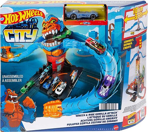 Pista Ataque do Gorila Hot Wheels City - HDR30