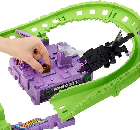 Pista Hot Wheels Minecraft Corrida Para o Fim Verde - JFP34