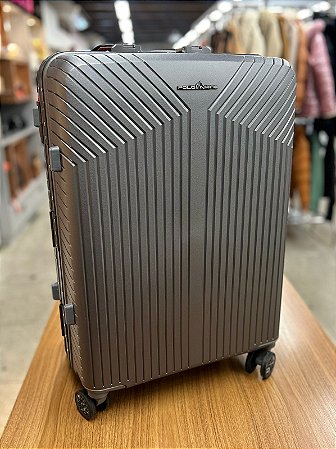 Mala de Viagem Polo King Média Sem Zíper Cinza - MF10514