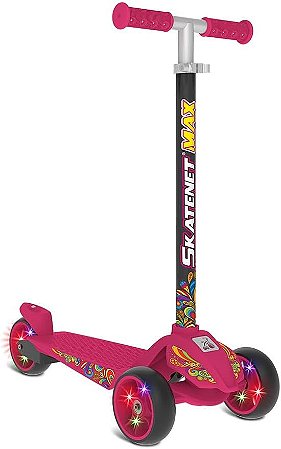 Skatenet Bandeirante Max Led Ajustável Pink - 1591