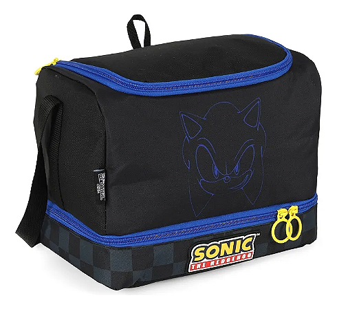 Lancheira Infantil Luxcel Sonic Preto - LA49853SO