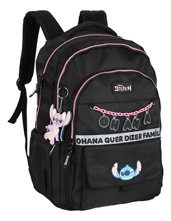 Mochila Infantil Luxcel Stitch Laptop Preto - MJ50081SC
