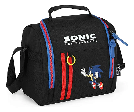 Lancheira Infantil Luxcel Sonic Preto - LA49873