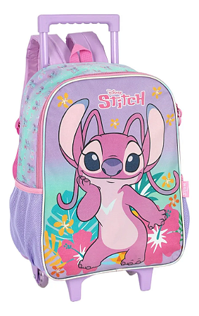 Mochila Com Rodas Infantil Luxcel Stitch Roxo - IC42382
