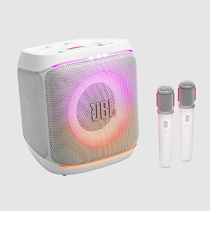 Caixa de Som JBL Partybox Encore 2 C/ 2 Microfones - Branca