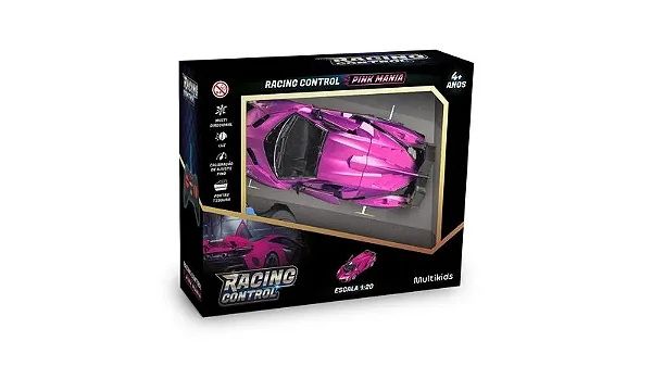 Carrinho de Controle Remoto Multikids Racing Control Pink - BR2327