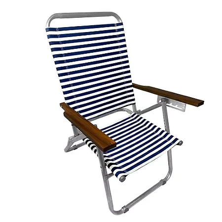 Cadeira Zaka Fragata Listrada Azul - Até 120kg