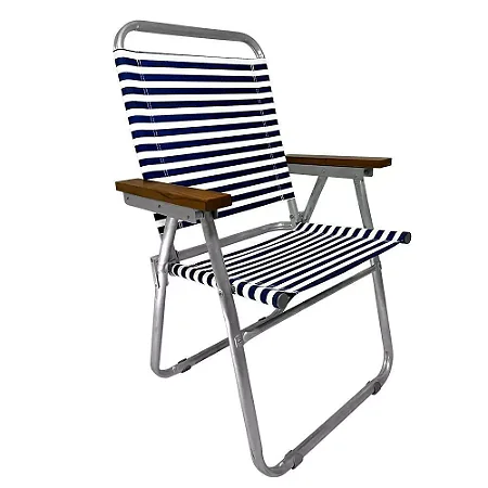 Cadeira Zaka Caravela Azul Listrada - Até 120kg