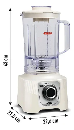 Liquidificador Arno Power Max 2200 127V Branco - LN64