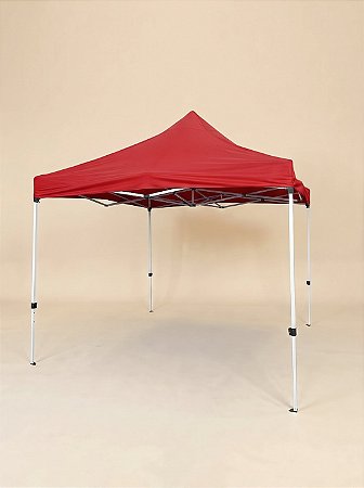 Tenda Articulada Poliéster Impermeável 3mX3m Vermelha