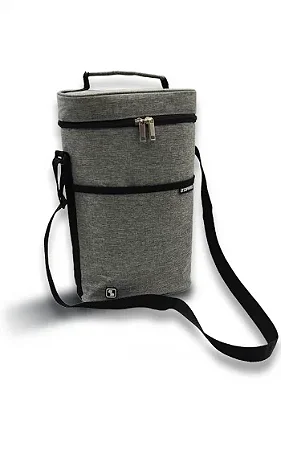 Bolsa Térmica Soprano Everest Para 2 Garrafas 5L - Cinza/Preto