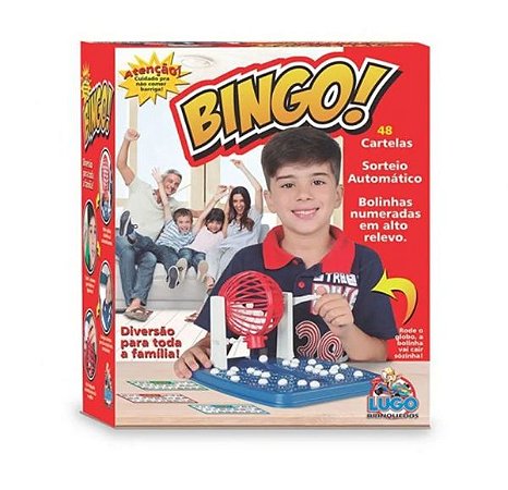 Bingo Infantil Jogo Brinquedo Globo 48 Cartelas 90 Bolinhas - SOOFISTIK