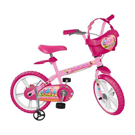 Bicicleta Bandeirante Sweet Game Aro 14 Rosa 3030