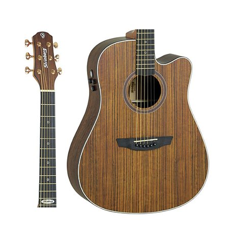 Violão Strinberg SD-300C WS Folk Elétrico Walnut Fosco