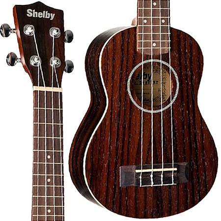 Ukulele Shelby SU21R STNT Soprano 21 Acustico Jacaranda Fosco