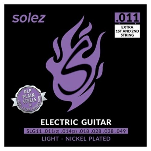 Encordoamento Solez Guitarra SLG11 DLP 011 Nickel Plated