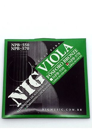 Encordoamento Nig Viola 10 Cordas NPB-580 Leve