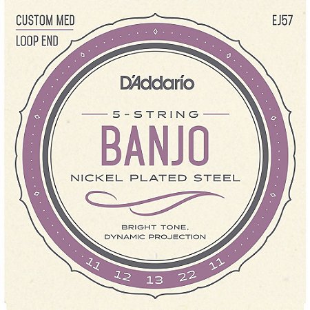 Encordoamento Daddario Banjo EJ57 5C Medium Custom
