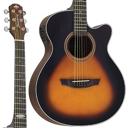 Violão Strinberg SA-200C HBS Artistico Aco Elétrico Honeyburst Fosco