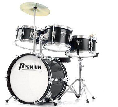 Bateria Premium DX-35J BK Preta Infantil 4 Pecas