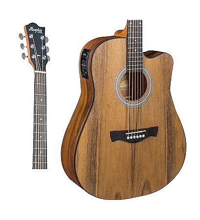 Violao Memphis MD-25 NTWS Folk Elet Natural Fosco