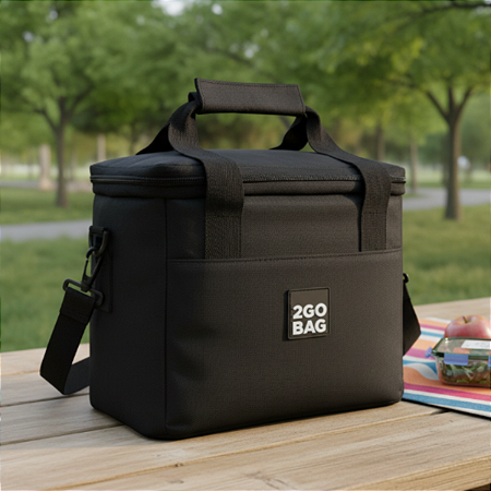 Bolsa Térmica 2go Bag Mid Black com Capacidade para 6,6 Litros