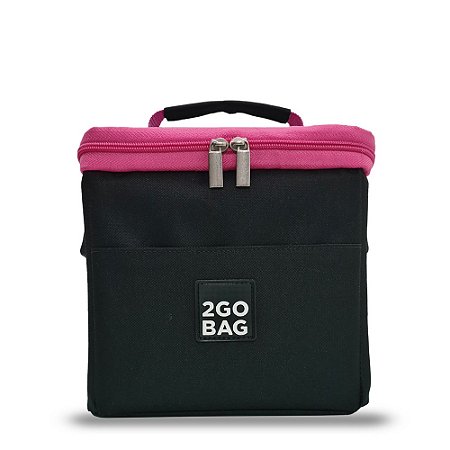 Bolsa Térmica 2go Bag Mini Black/Pink com Capacidade para 4,3 Litros
