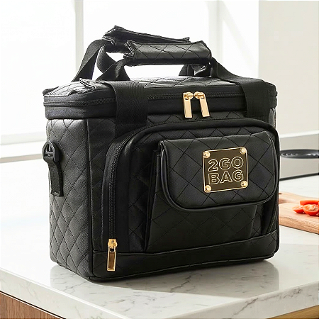 Bolsa Térmica 2go Bag Mid Fashion Black com Capacidade para 6,6 Litros