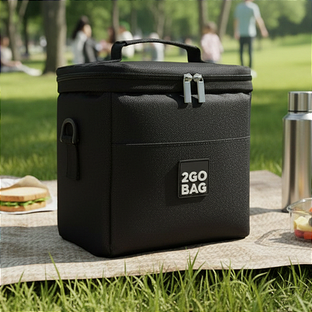 Bolsa Térmica 2go Bag Mini Black com Capacidade para 4,3 Litros