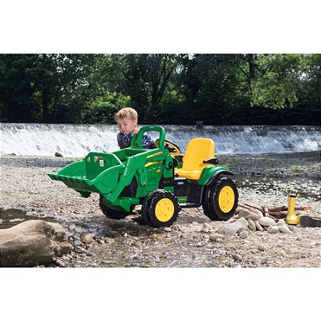 Mini Veiculo Elétrico Escavadeira John Deere 12volts - Peg-Pérego