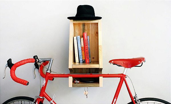 Suporte Para Bicicleta Nicho Em Madeira Maciça