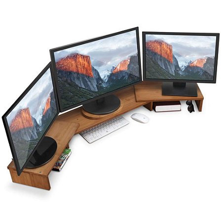 Suporte Triplo para Monitores ou Tvs e Objetos