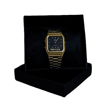 Relógio Casio Vintage AQ-230 Unissex Dourado/Preto - Rabello Store - Tênis,  Sneakers, Multimarcas, Lifestyle e muito mais