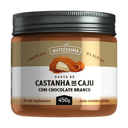 Creme De Castanha De Caju Com Chocolate Branco (450G) - Nutríssima