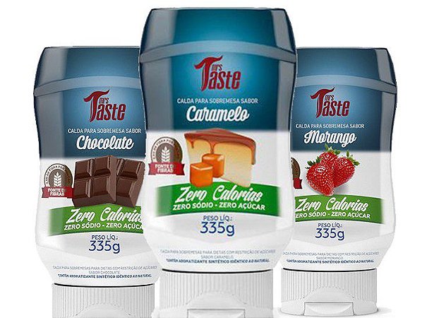 Kit 3 Caldas ZERO - Chocolate, Caramelo e Morango- Mrs Taste
