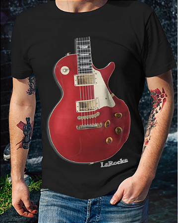 Camiseta Guitarra Les Paul Vermelha