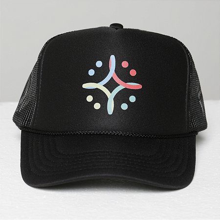 Boné Trucker  PRETO - POR1SORRISO