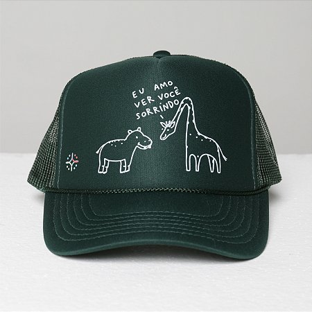 Boné  Tucker EU AMO VER VOCÊ SORRINDO - Verde