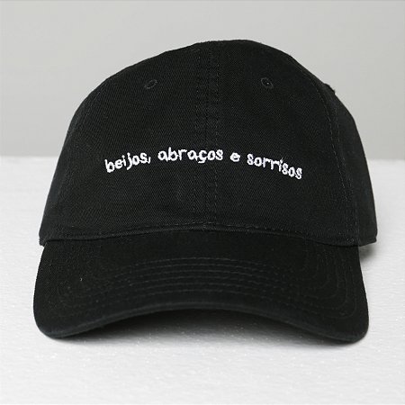 Boné BEIJOS, ABRAÇOS E SORRISOS - Preto