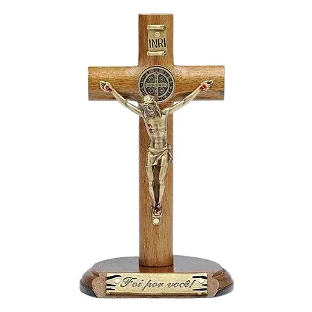 Crucifixo Pedestal Redonda - 12cm