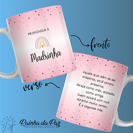 Caneca - Promovida a Madrinha - Rosa