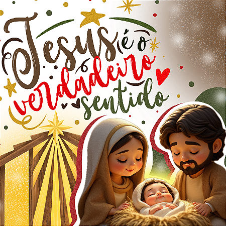 Azulejo - Jesus é o verdadeiro sentido - 10x10